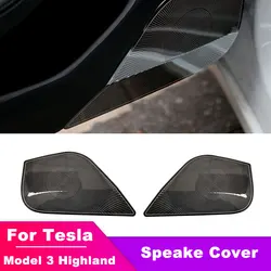 Copertura per altoparlante in acciaio inossidabile per Tesla Model 3 Highland 2024 Grill Mesh Altoparlanti audio per auto Adesivo Altoparlante