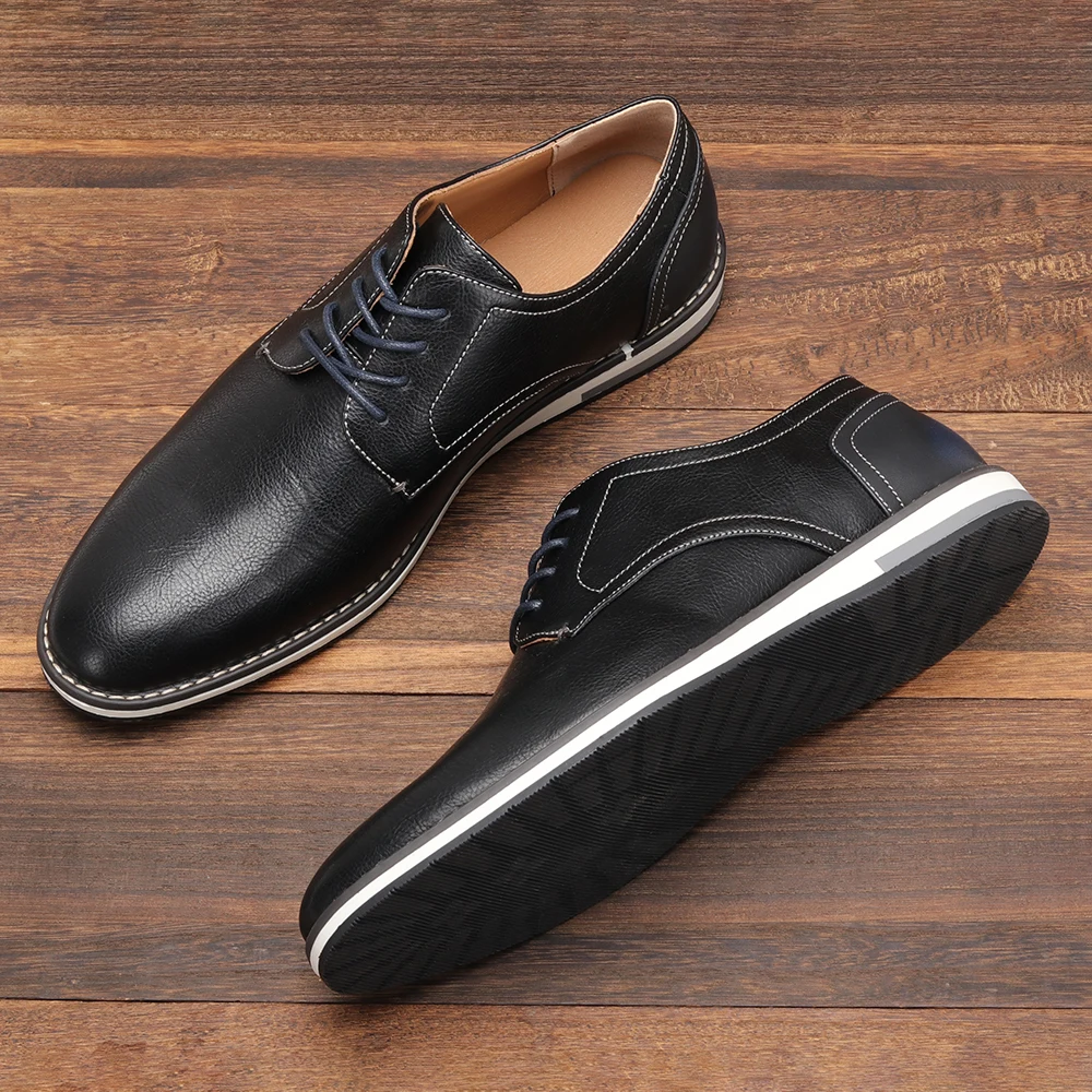 7-13 men casual shoes  fashion comfortable 2024 brand leather loafer men