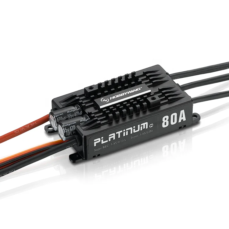 Hobbywing Platinum Pro V4 Brushless ESC 60A ตัวควบคุมความเร็วแบบอิเล็กทรอนิกส์สำหรับแบตเตอรี่ลิโพ 3-6S พร้อม BEC สำหรับโดรน RC เครื่องบิน FPV