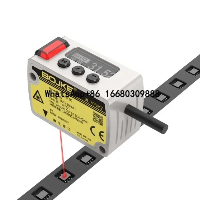 Square compact industrial automation multi function intelligent high speed accuracy  displacement sensor with RS485 output