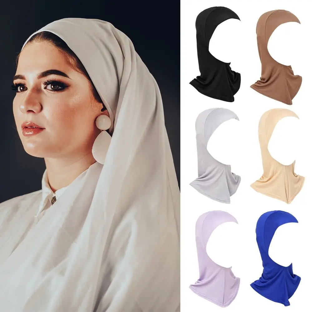 

Elastic Shawl Wrap Neck Head Headscarf Islamic Cap Muslim Turban Hijab Hat