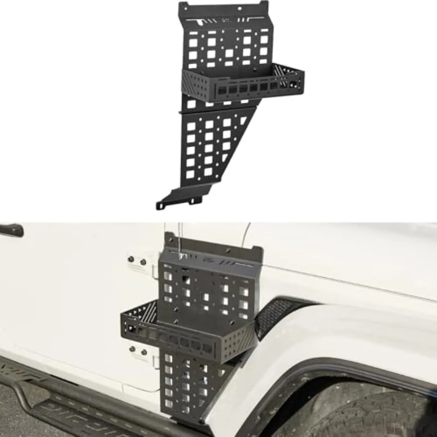

Passenger Side Jerry Can Holder Mount Compatible with 20182025 Wrangler JL Gladiator JT Door Outside MOLLE Panel with Removable