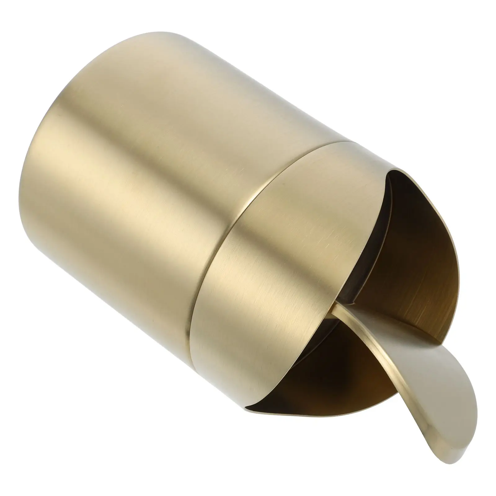 

Stainless Steel Trash Can Golden Durable Desktop Waste Bin Kitchen Bathroom Car Garbage Container Easy Clean Long-term Use
