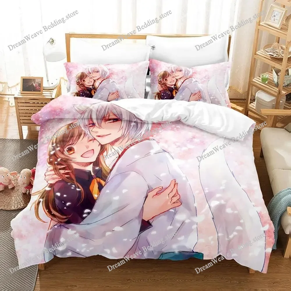 3D Printed Anime Kamisama Kiss Tomoe Bedding Set Duvet Cover Bedroom Comforter Single Twin King _Size Quilt Cover Home Textiles