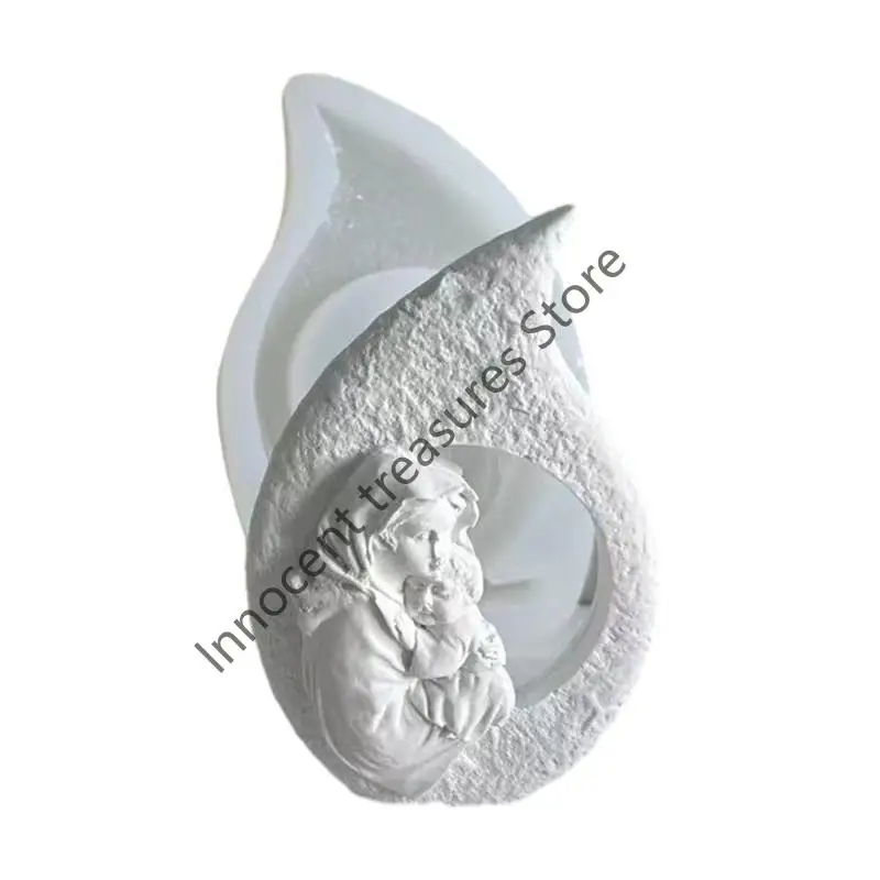 

3XUA Warm Family Epoxy Resin Mold Non-stick Scented Silicone Mold DIY Plasters Crafts Table Ornament Tool Nonstick