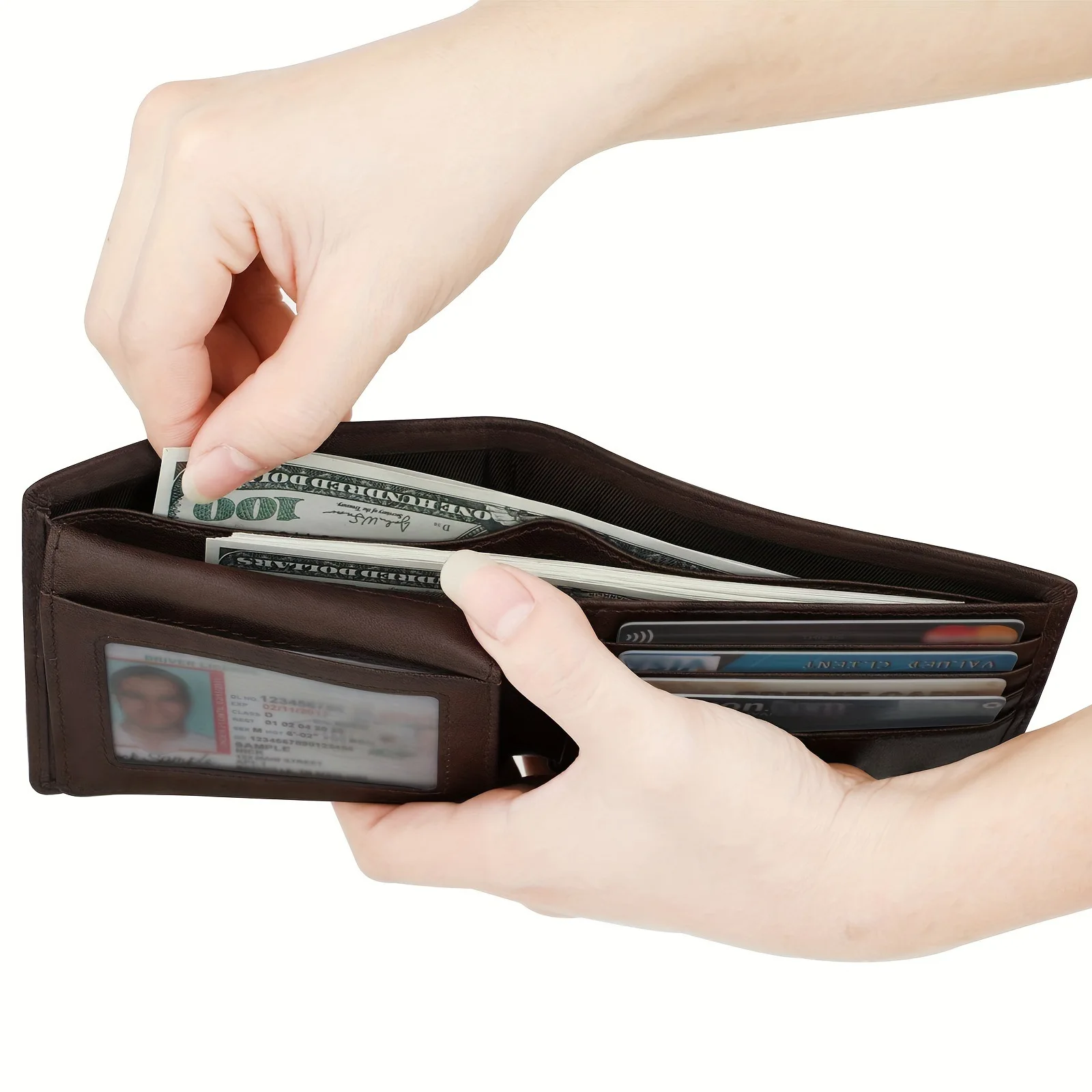 Executive Slim Tri-Fold Wallet NFC Protection & Anti-Mold Coating BCA Approved Business Accessory