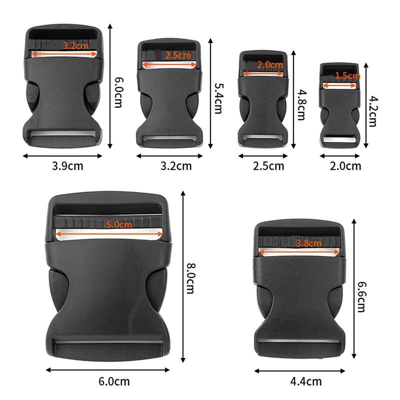 20mm 25mm 32mm 38mm 5mm Webbing Detach Buckle for Outdoor Sports Bags Students Bags Luggage travel buckle accessories