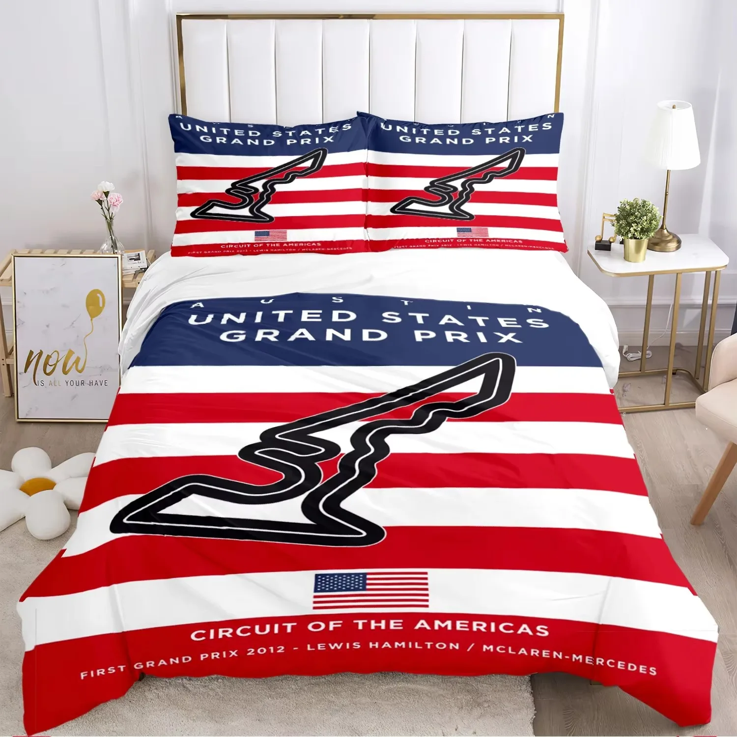 

F1 International Track Duvet Cover Comforter Bedding set Soft Quilt Cover and Pillowcases for Teens Boy Single Double Queen King