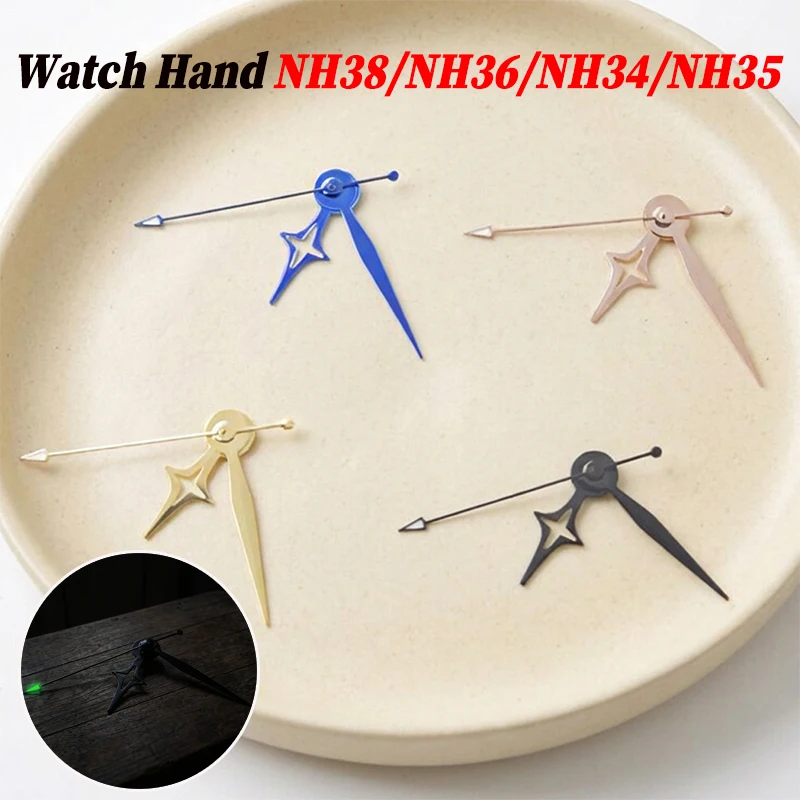 NH35 Uhrenzeiger Sternförmiger Zeiger DIY Mechanische Uhr NH38/NH36/NH34 Modifiziertes Mechanisches Uhrenzubehör Größe 8,5*12,5*13mm