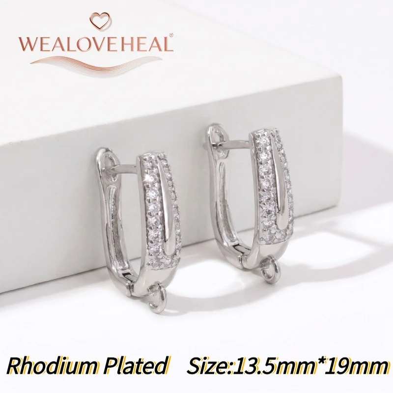 schmuckherstellung zubehör，18K vergoldeter Messing-Ohrringhaken, funkelnder Zirkonia-besetzter Huggie Hoop, handgefertigte DIY-Ohrringzubehörteile für Damen – Detail 26