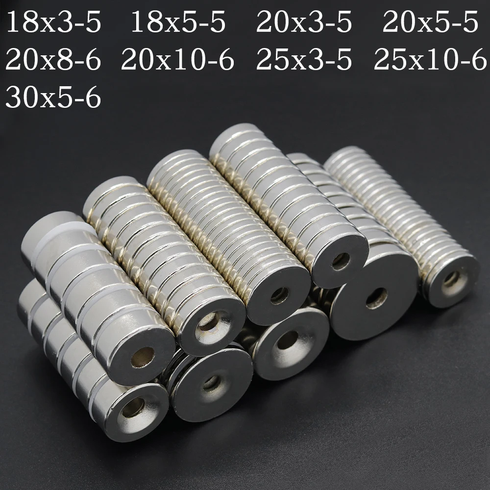 Super Powerful Round with holes Neodymium Magnets NdFeB Permanent Strong Magnetic imanes Refrigerator Magnets for Office
