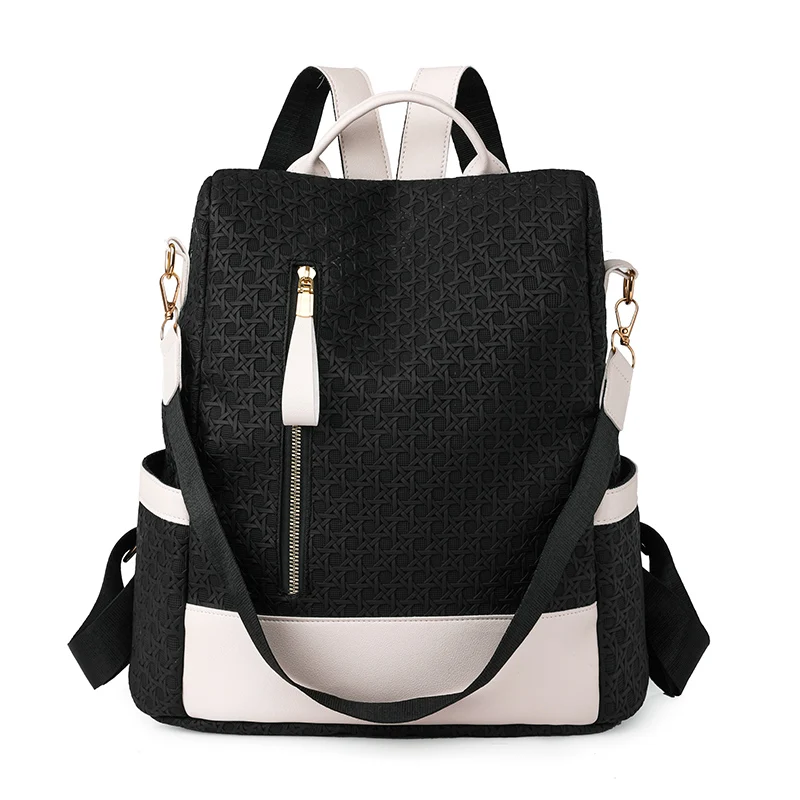 2023 nova mochila feminina designer de alta qualidade macio náilon simples moda mochila grande capacidade anti roubo bolsa ombro