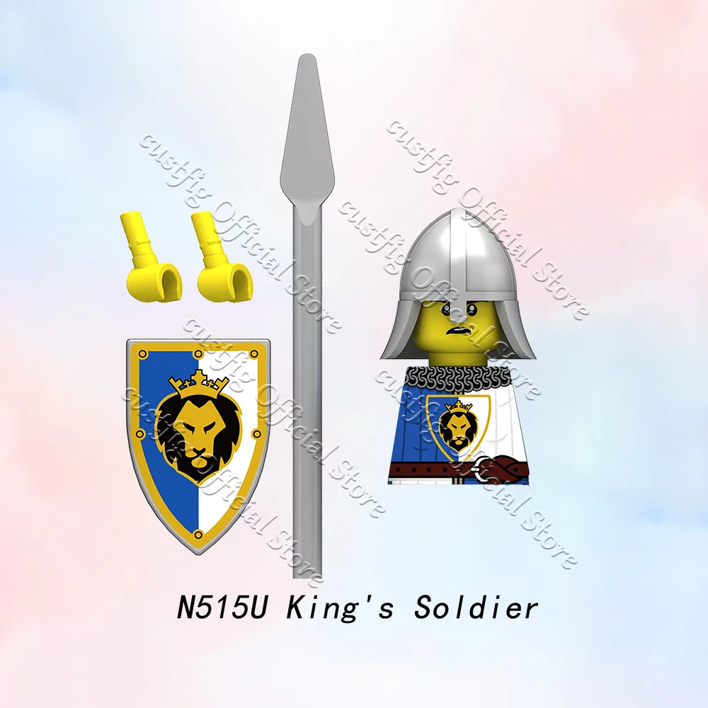 MOC Mittelalterliche Militärische Griechische Spartanische Krieger-Soldatenfigur Baustein Armeekastell König Ritter Schild DIY Bausteine Jungen Spielzeug Geschenk