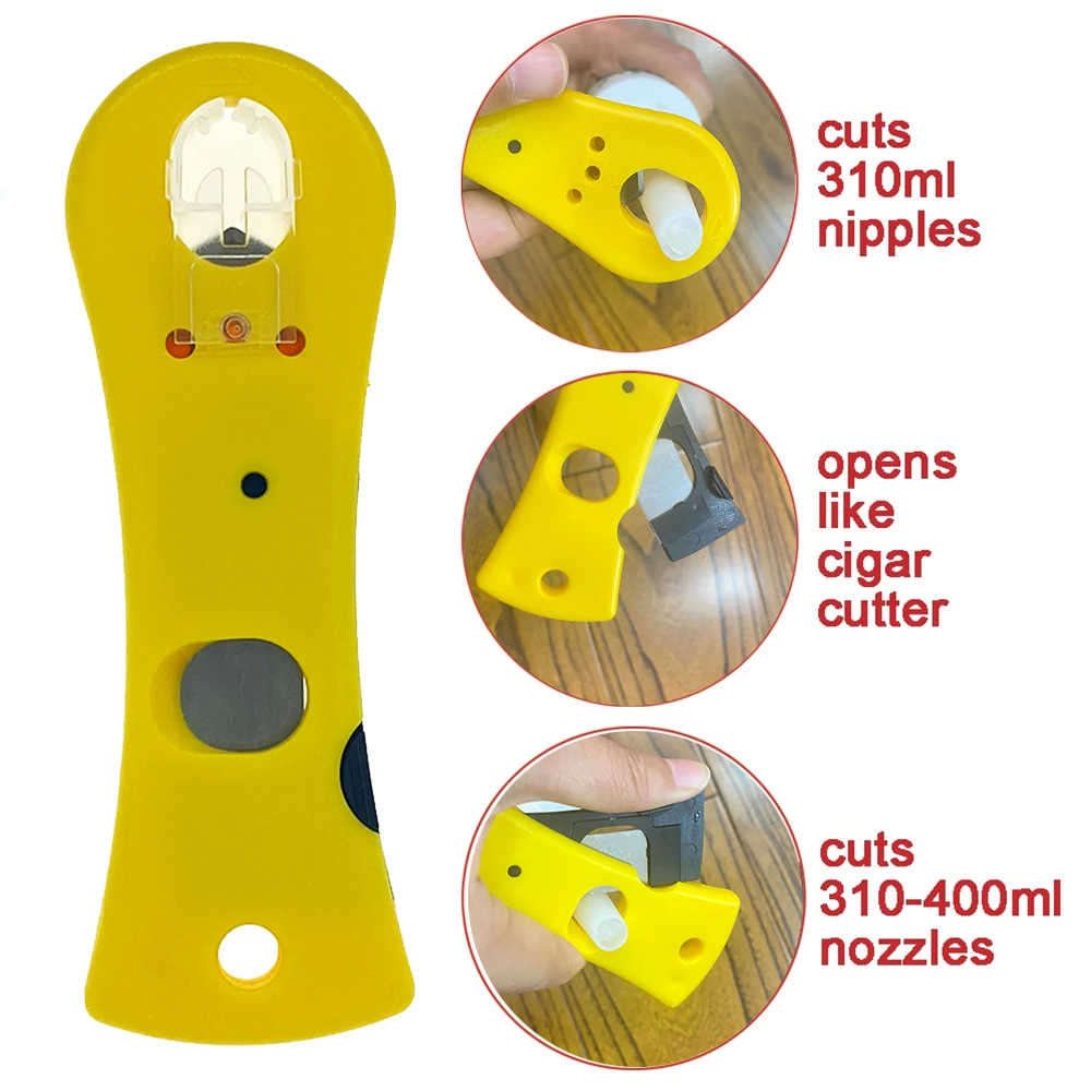 Silicone Tube Snips Multipurpose Bottle Opener Applicator Cartridge Tip Cutter Pocket Knife Hand Tool DIY Sealant Cutting Tool