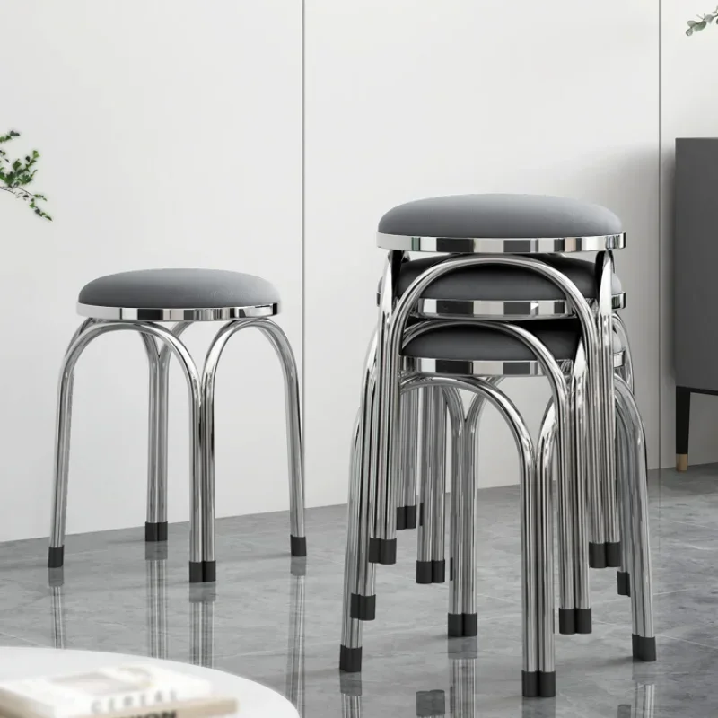 Interior Iron Dining Stool - Round Multifunction Elegant Makeup Dining Stool Decorative Sedie Sala Da Pranzo Home Furniture