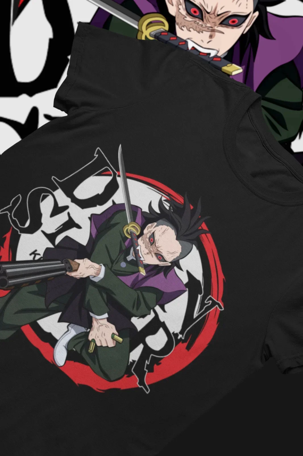 

Genya Shinazugawa Shirt Kimetsu No Yaiba Tshirt Demon Slayer T-Shirt Anime Tee