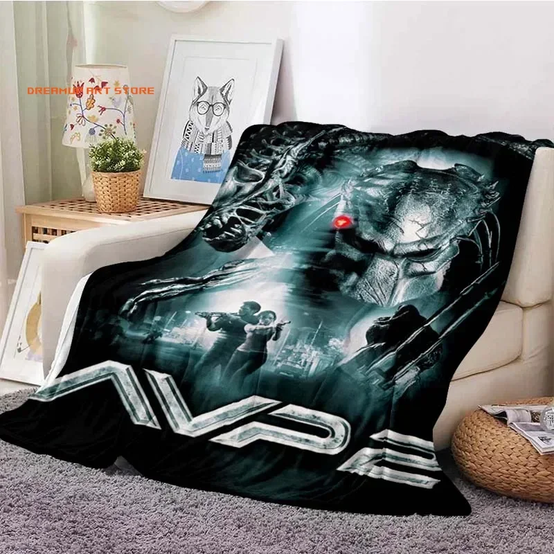 2026 Alien Vs. Predator Predator Movie Blanket Lightweight Comfortable Soft Breathable Ultra Warm Blanket Bedding Travel