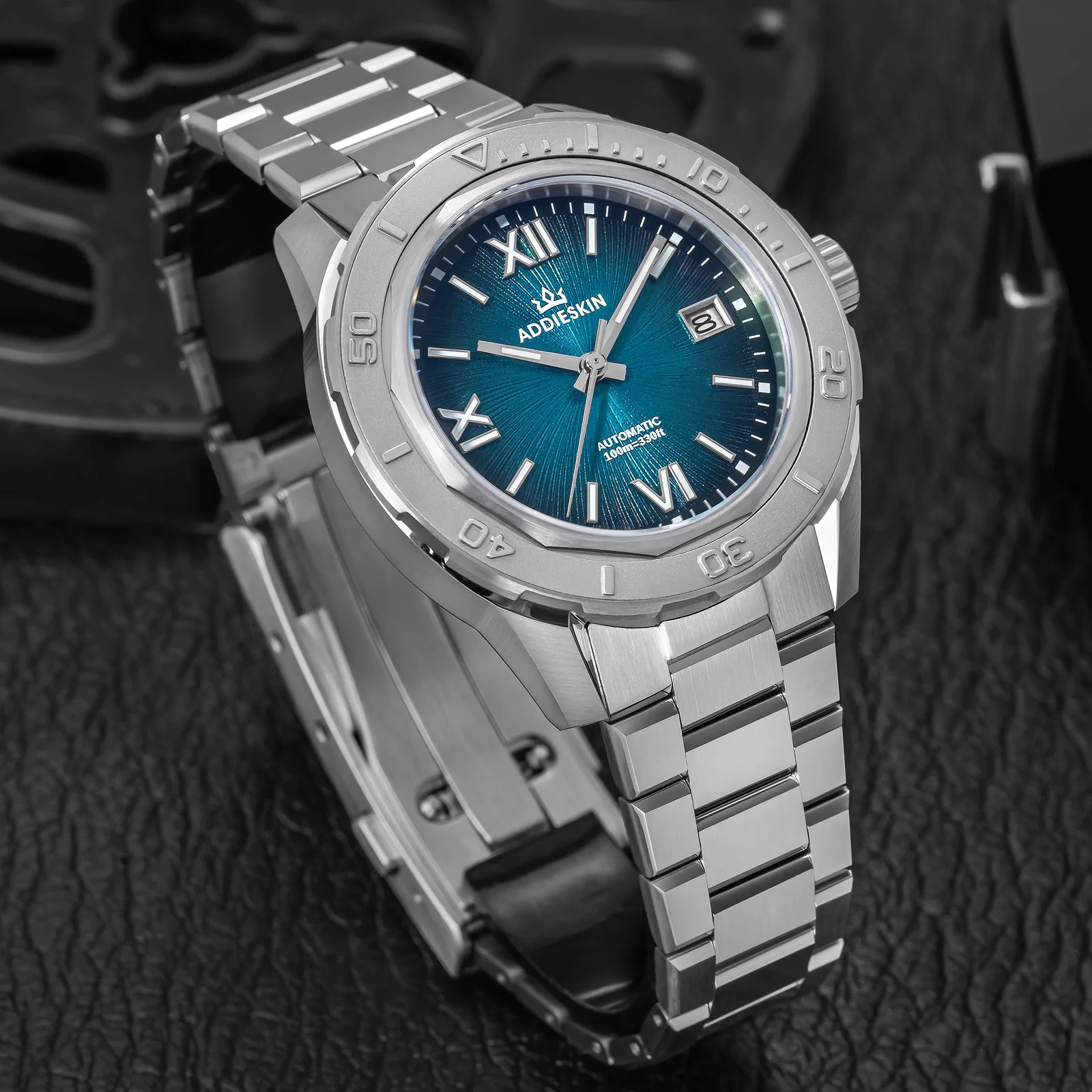 

AddiesKin NEW 9015 Dress Mens Automatic Mechanical Watch Sapphire Crystal Reloj Hombre See-through Caseback Waterproof Man Watch
