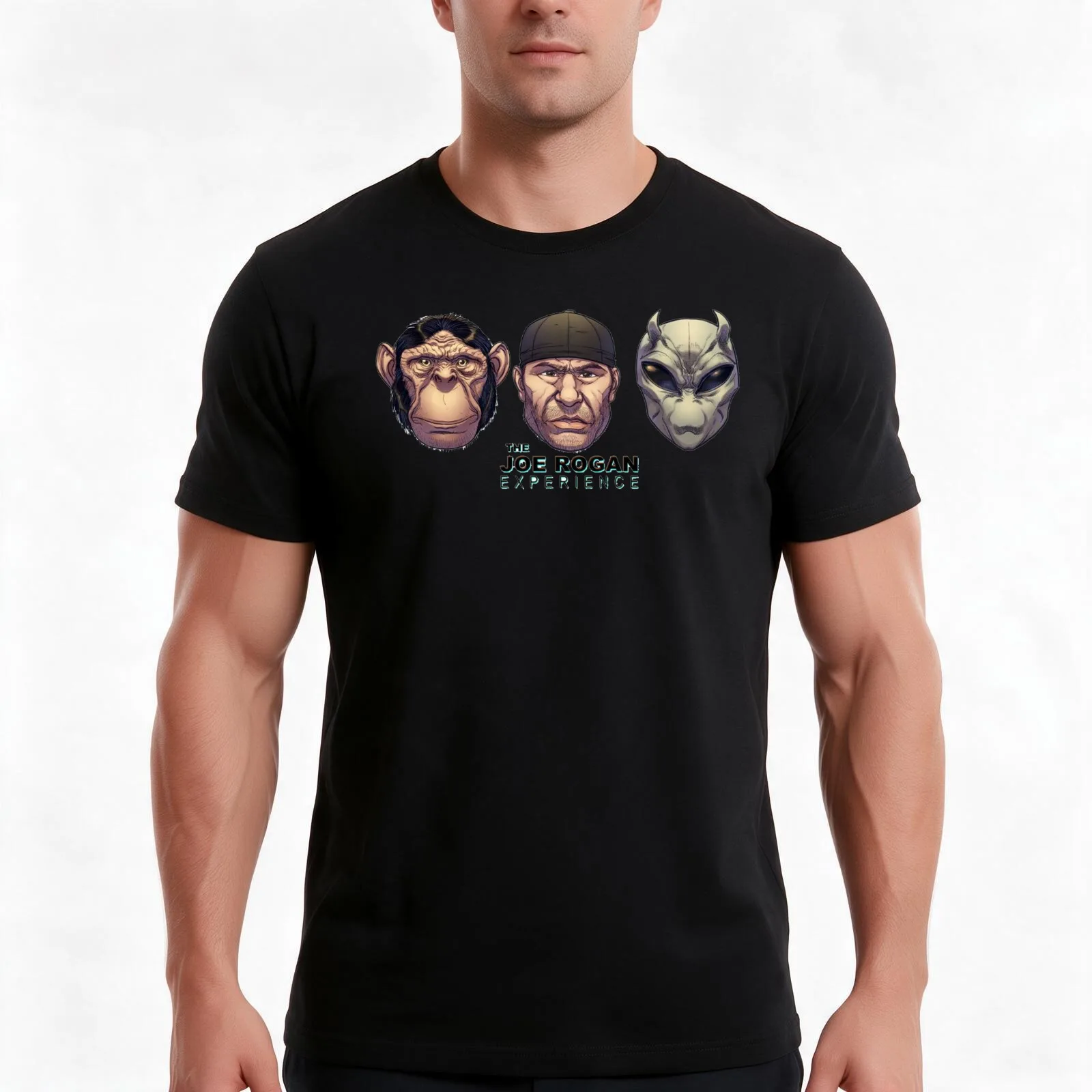 Joe Rogan Experience T-Shirt, Summer Casual Cotton Tee, Oversized Streetwear Tops, Vintage Graphic Print, Loose Fit Short Sleeve