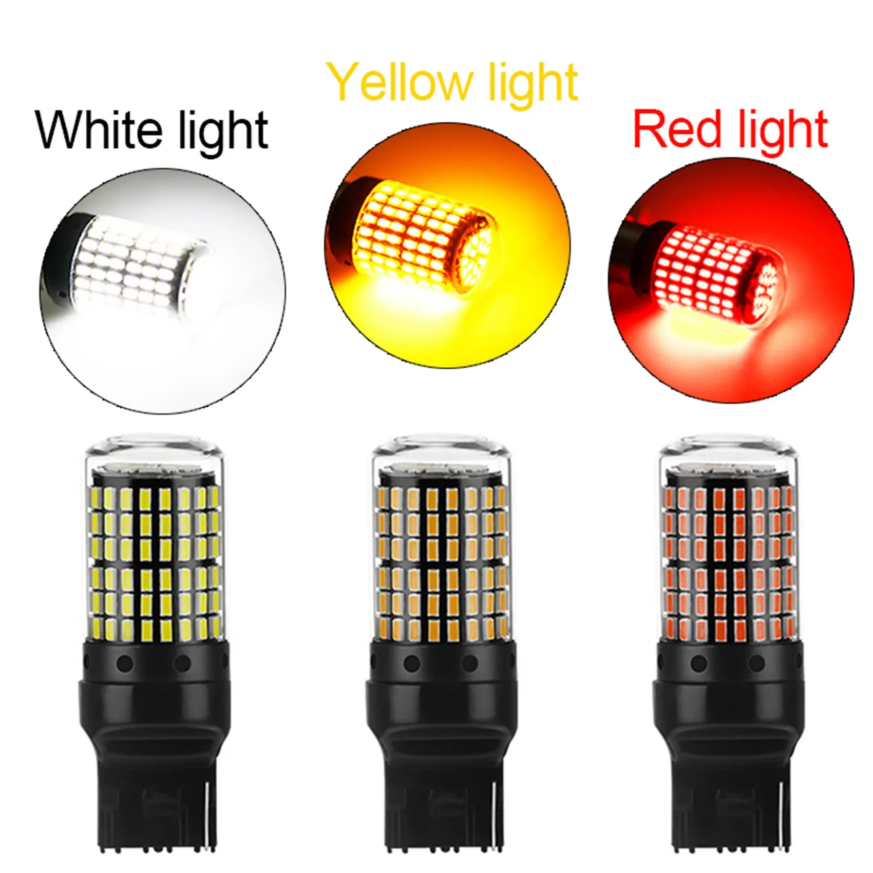 2Pcs Car LED Bulbs 3157 P27-7W T25 LED P27W Canbus Lamp High Power No Error Free Reverse Light Turn Brake Lamp