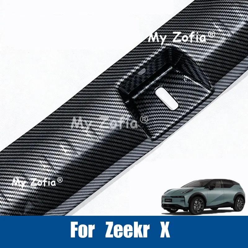 

Carbon Fiber Rear Bumper Sill Plate Anti-Scratch Trunk Door Sill Protector Cover Auto Exterior Accessories For Zeekr X 2026 2027
