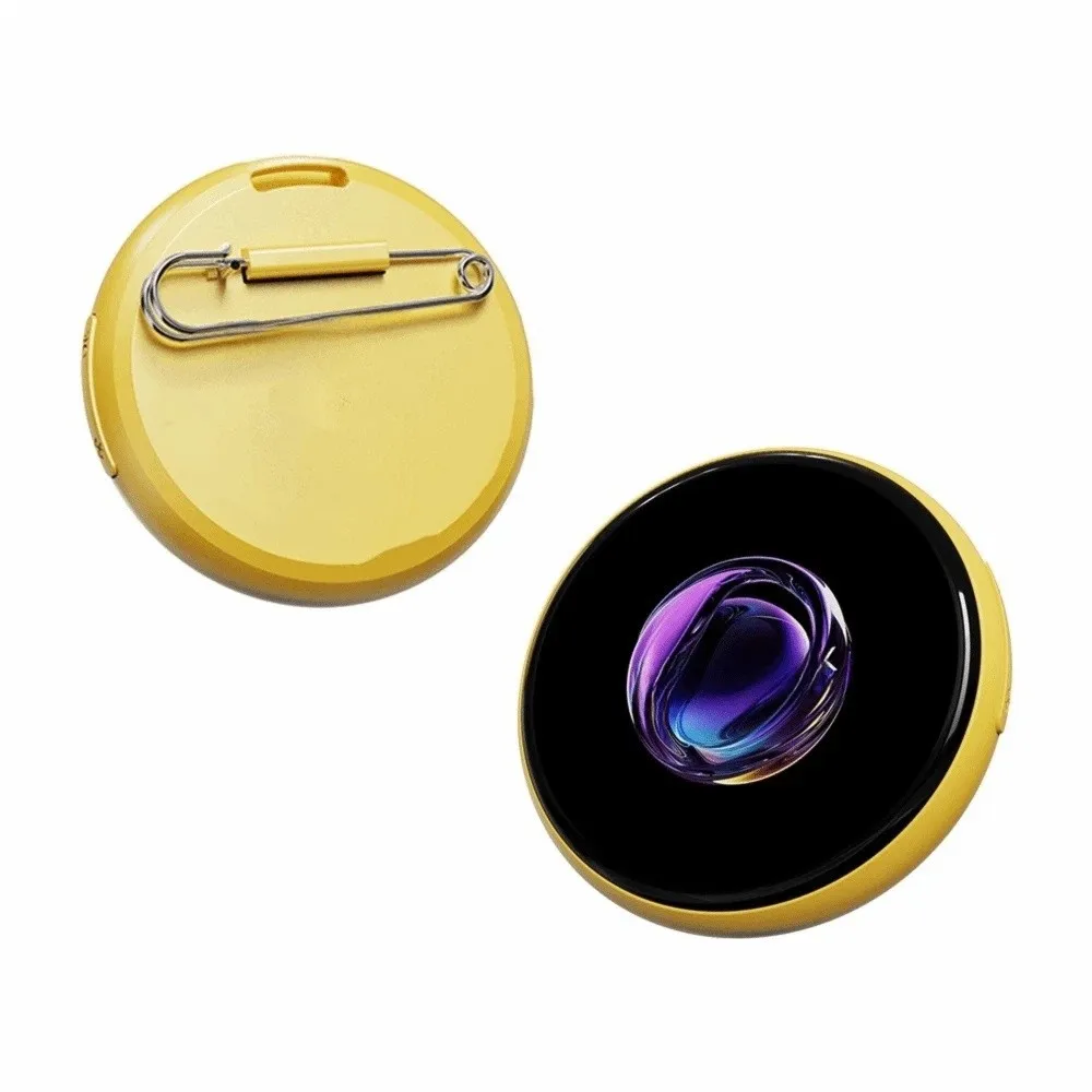 Magnetic Magnetic Electronic Badge Light‑Up Compact Lightweight Trendy Collectible Pendant Interactive Smart Decor