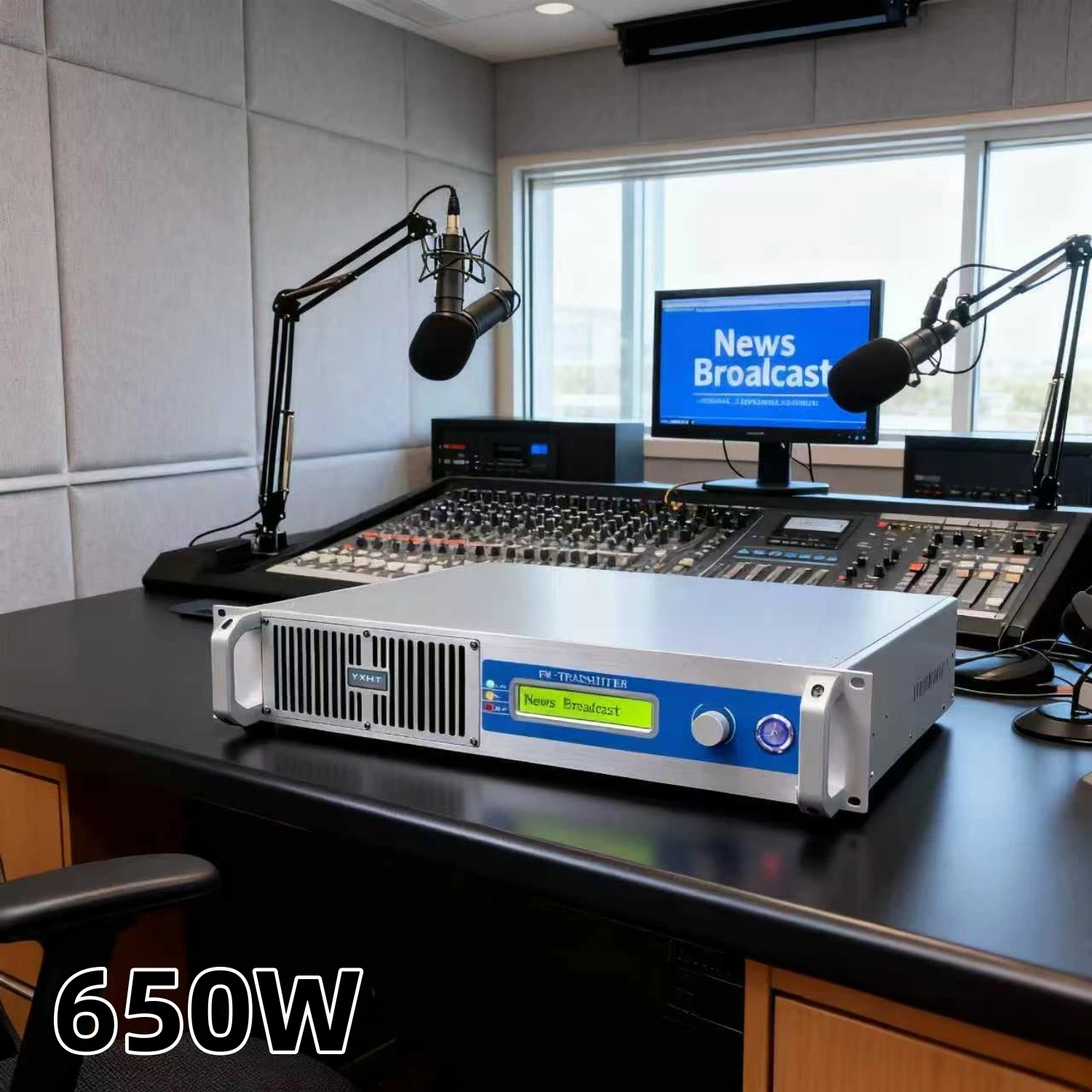

TC- Reliable 650W FM Transmitter – Consistent Signal & Durable Build for Timely News Broadcasting