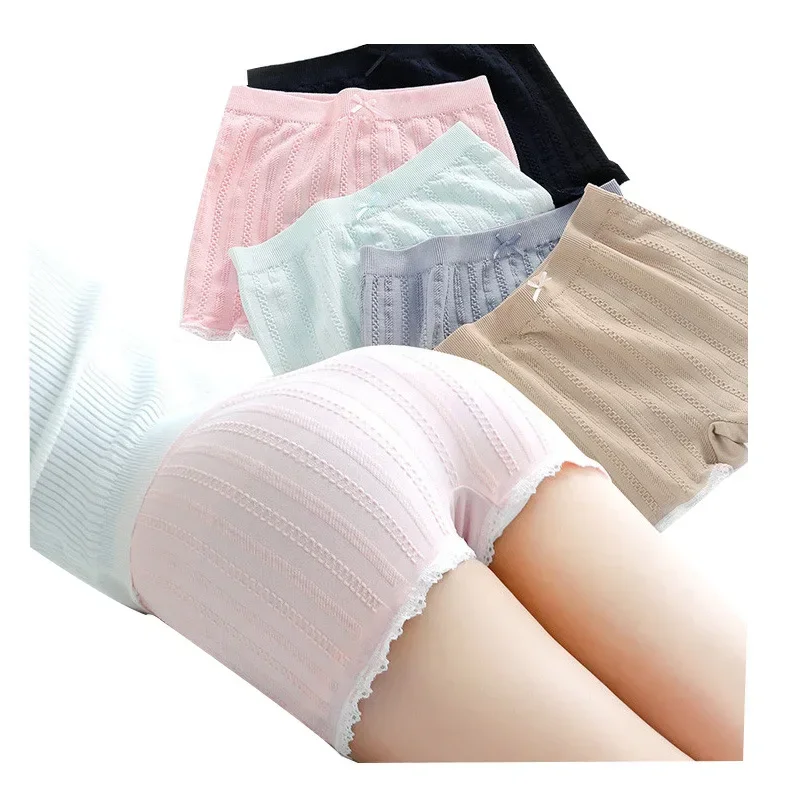 Women Safety Shorts Pants High Waist Panties Seamless Boxer Shorts Boyshorts Girls Slimming Underwear Sexy Lace Underpants