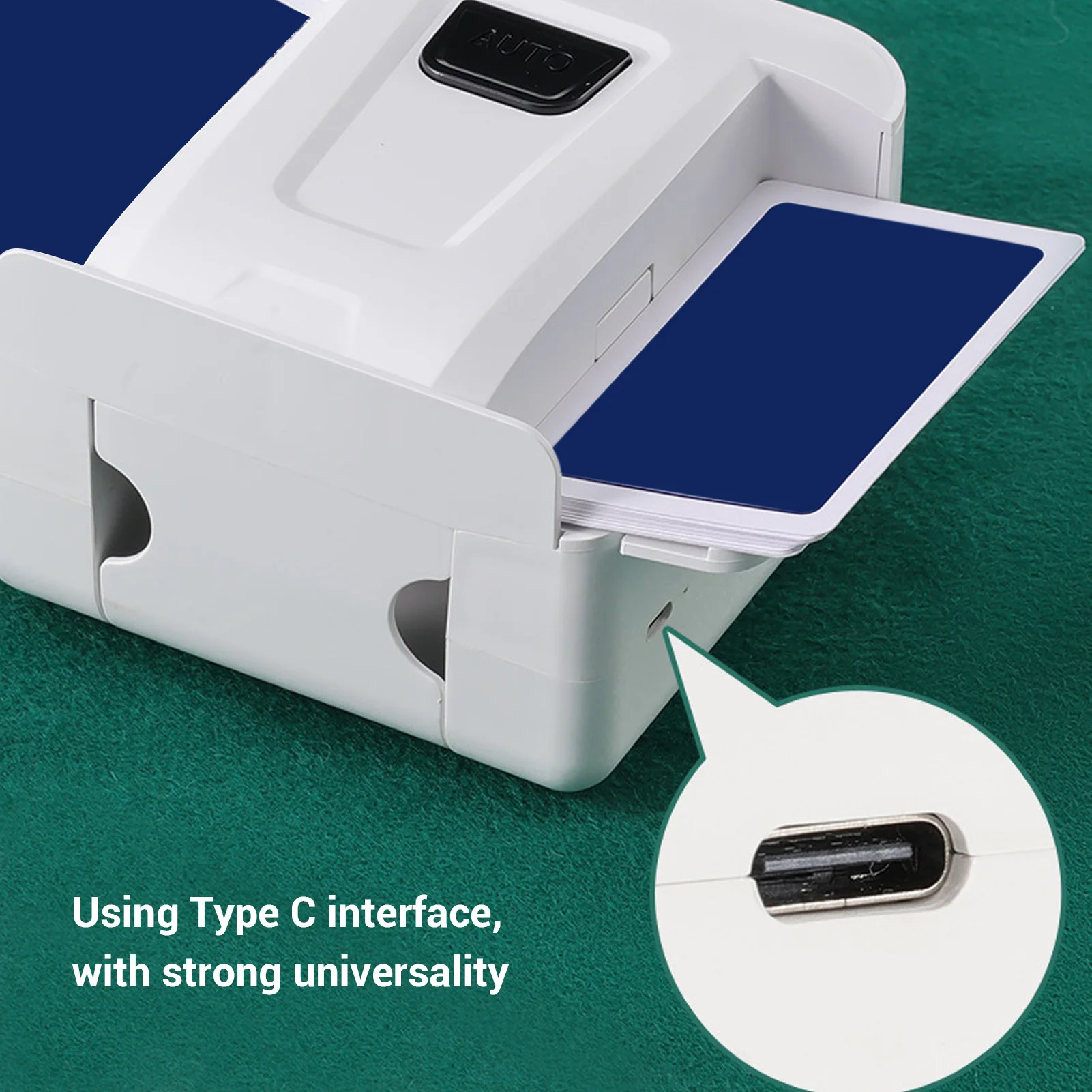 ماكينة خلط البطاقات الأوتوماتيكية منخفضة الضوضاء وقابلة لإعادة الشحن، ماكينة خلط بطاقات اللعب الكهربائية للسفر والتجمعات العائلية