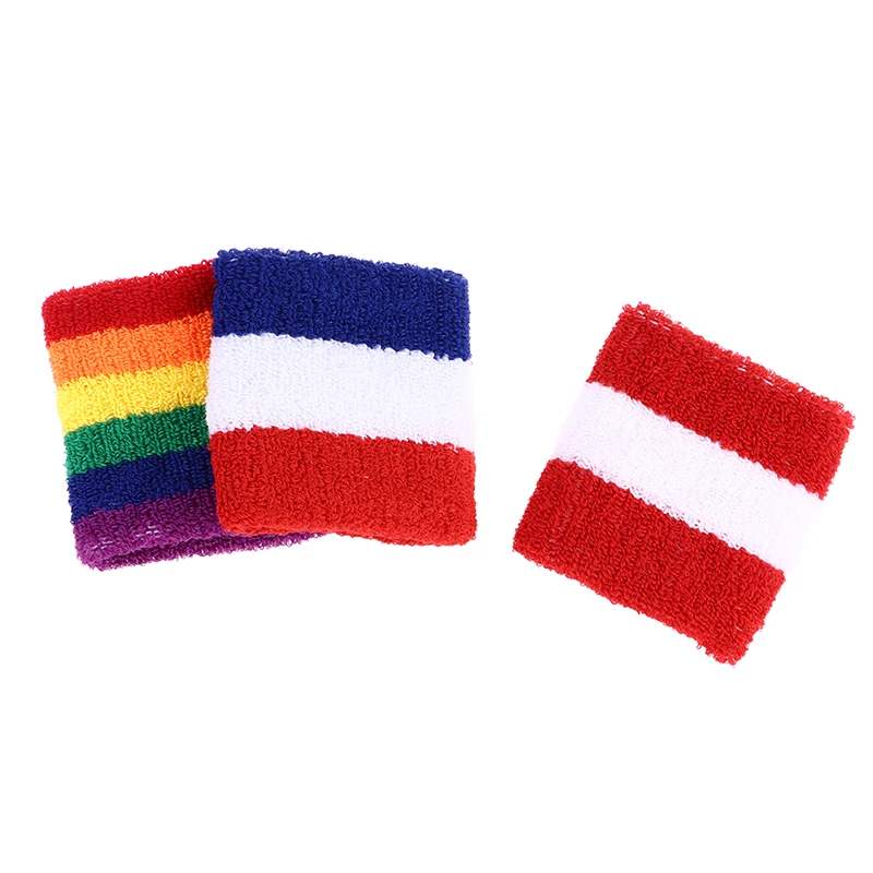 1pc Colorful Cotton Unisex Sport Sweatband Wristband Wrist Protector Gym Running Sport Safety Wrist Support Brace Wrap Bandage