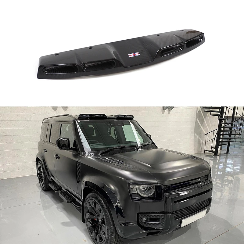

Front Dry Carbon Fiber Deployable Roof Light For New Defender 110/90/130