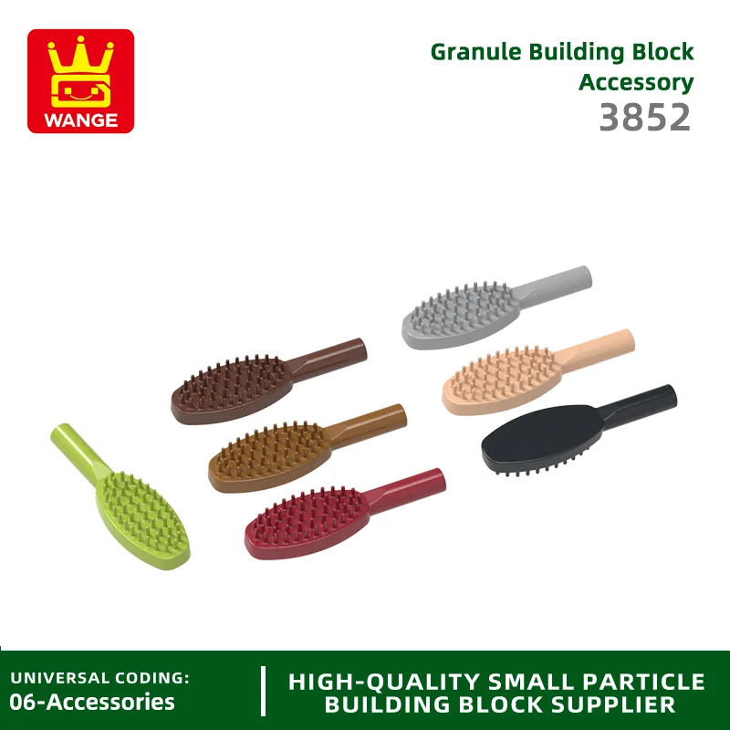 WANGE 3852 50g/138pcs Figure Utensil Hairbrush 10mm Handle Compatible with Block Moc Color City Accessories Parts