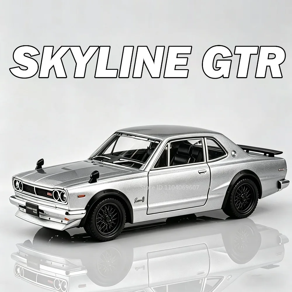 

1:22 SKYLINE GTR RWB 993 Model Sports Car Toy Alloy Diecast Shock Absorption Sound Light Doors Opened Collection Supercar Models