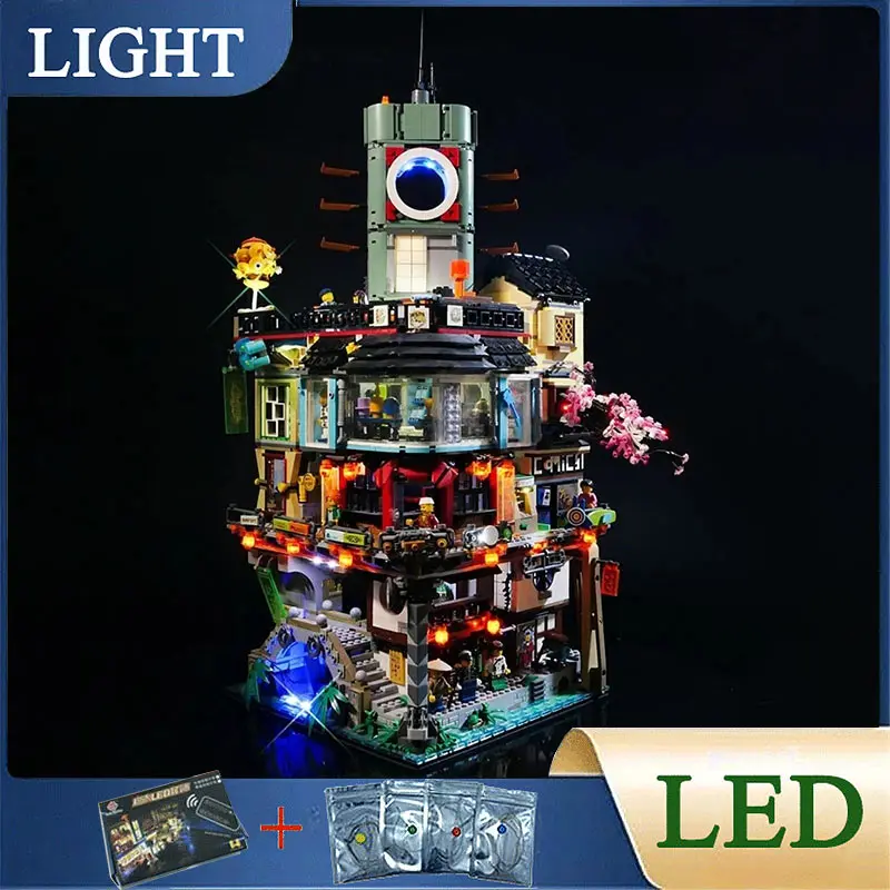 RC DIY LED Light Kit For LEGO 70620 Famous Model City ( Only LED Light,Without Blocks Model)