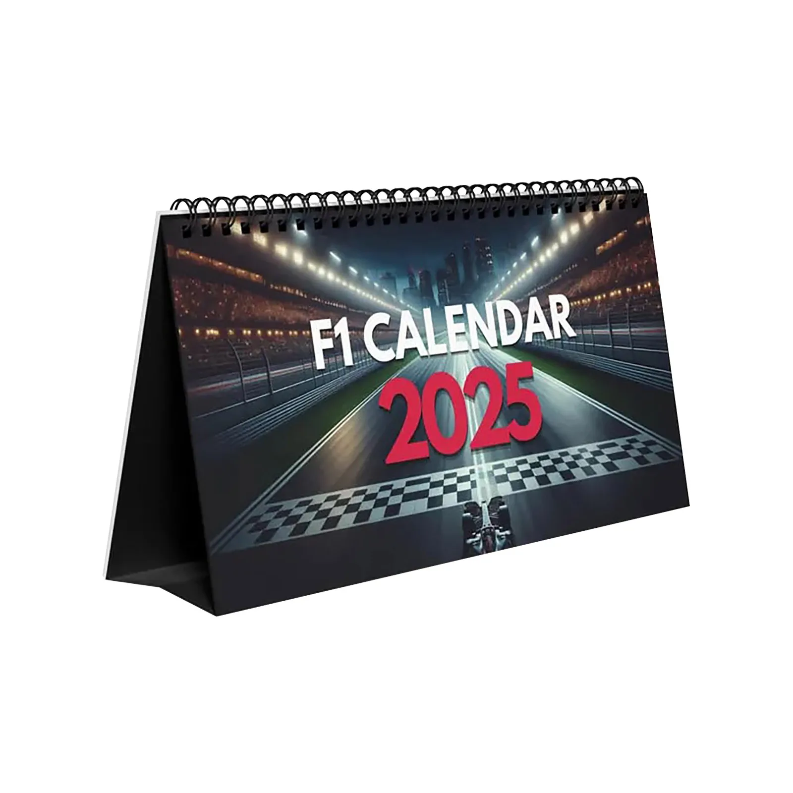 F1 Calendar 2025 Racing Calendar Paper Desktop Calendar Home Decoration Itinerary Arrangement Schedule Reminder Fans' Favorite