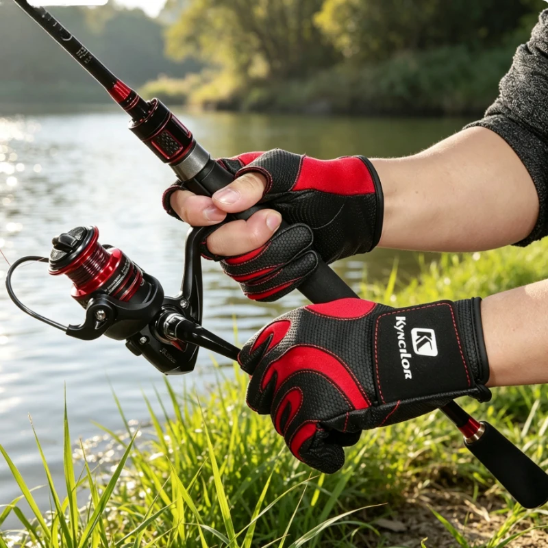 Outdoor Hunting Gloves - Fishing Fingerless Gloves Finger Cut Anti