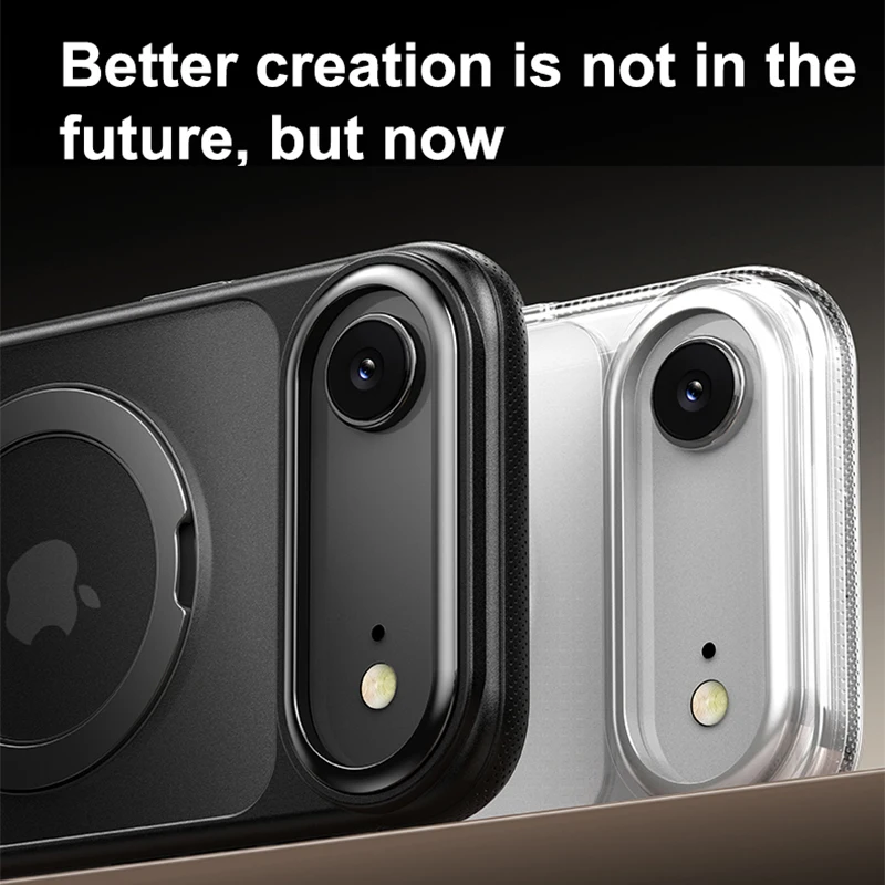 KEYSION 360° °   Obrotowy magnetyczny pierścień stojący etui MagSafe do iPhone 17 17 Air Matowe Przezroczyste Odporne na Wstrząsy Plecki Telefonu — zdjęcie produktu 6