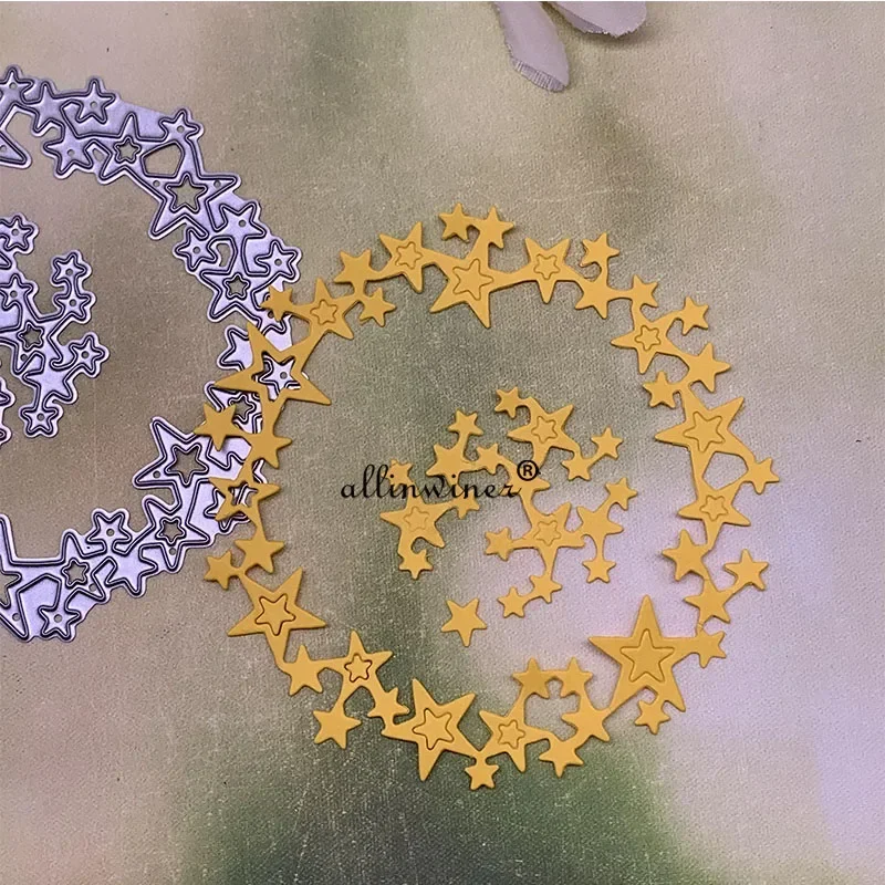 

Star circle frame Metal Cutting Dies Stencils Die Cut for DIY Scrapbooking Album Paper Card Embossing