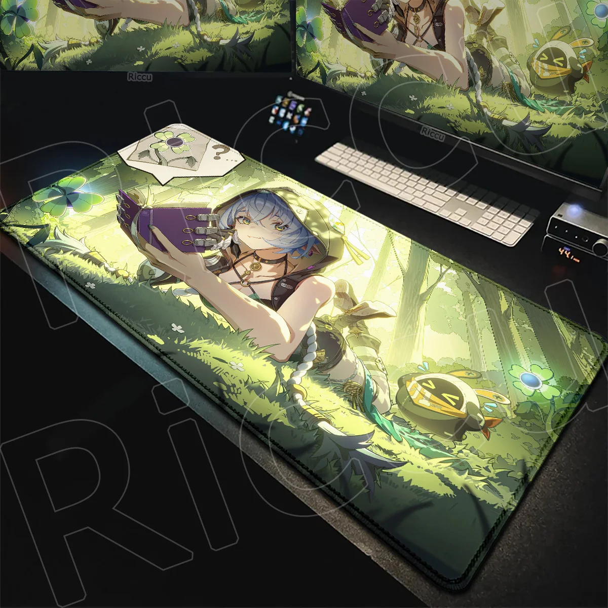 Large Anime Extended Mousepad PC Keyboard Desktop Rug Zenless Zone Zero Lucia Mauspad 900x400mm ZZZ Locking Edge Decorate Carpet