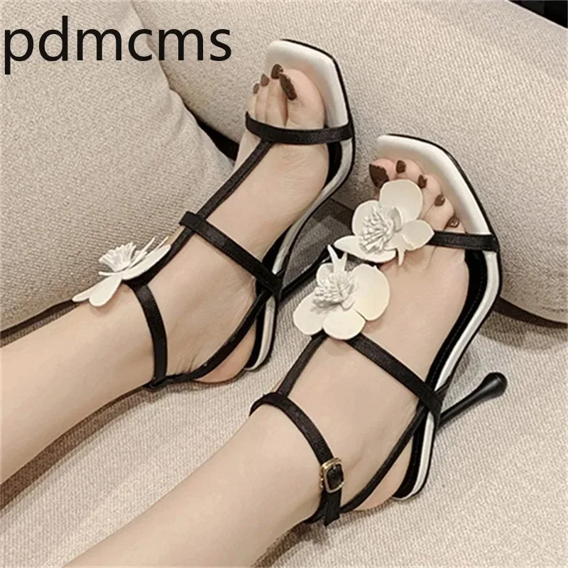 Women's Sandals Sexy Thin High Heels Fashion Square Toe Women Sandals Women Summer Elegant Stripper Party Prom Pumps Sandálias