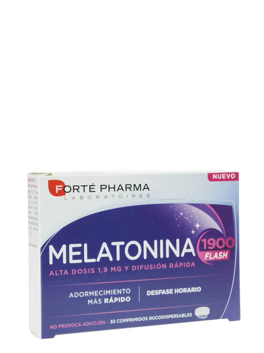 Forte pharma melatonin 1900 flash 30 bucodispersible tablets-for a faster numbness and combat jet lag