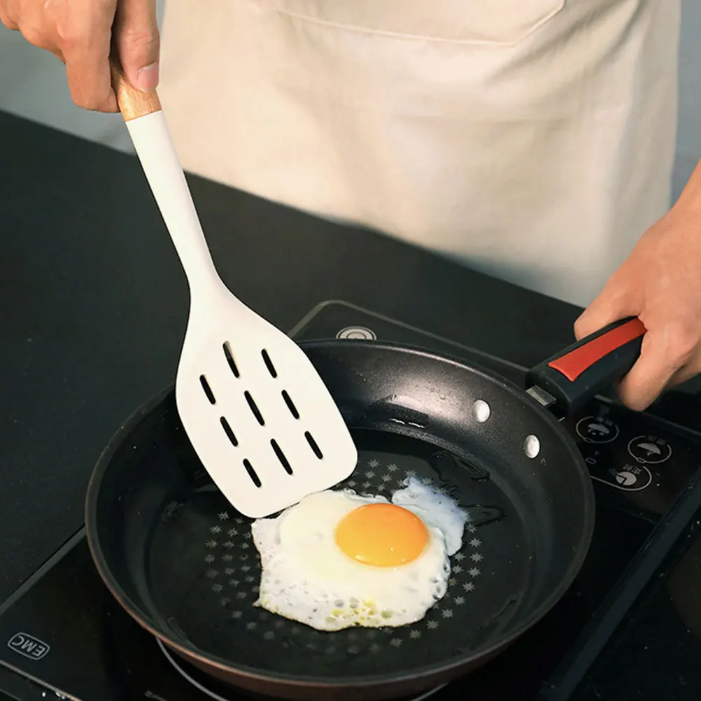 

1Set Non Scratch Silicone Spatulas Safe Round Edges Smooth Surface High Temperature Resistant Spatula Spatulas