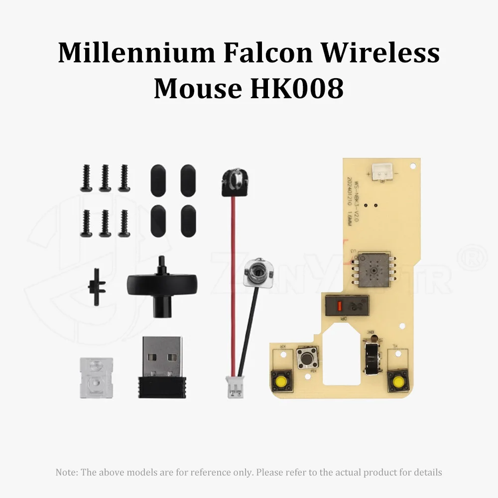 DIY Assembly Spare Components HK008 Millennium Falcon Wireless Mouse Module Kit for Bambu Lab 3D Printing Enthusiasts
