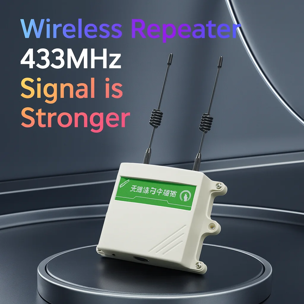 

433MHz Smart RF Signal Repeater | Remote Control Range Extender | Waterproof Wireless Relay for Garage, Smart Home, and Security