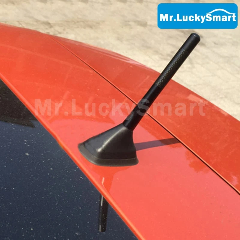 Car Radio FM Antenna Cover 12cm 4.7 inch Carbon Fiber Decor Case For Smart Fortwo Forfour 450 451 453 Car Accessories