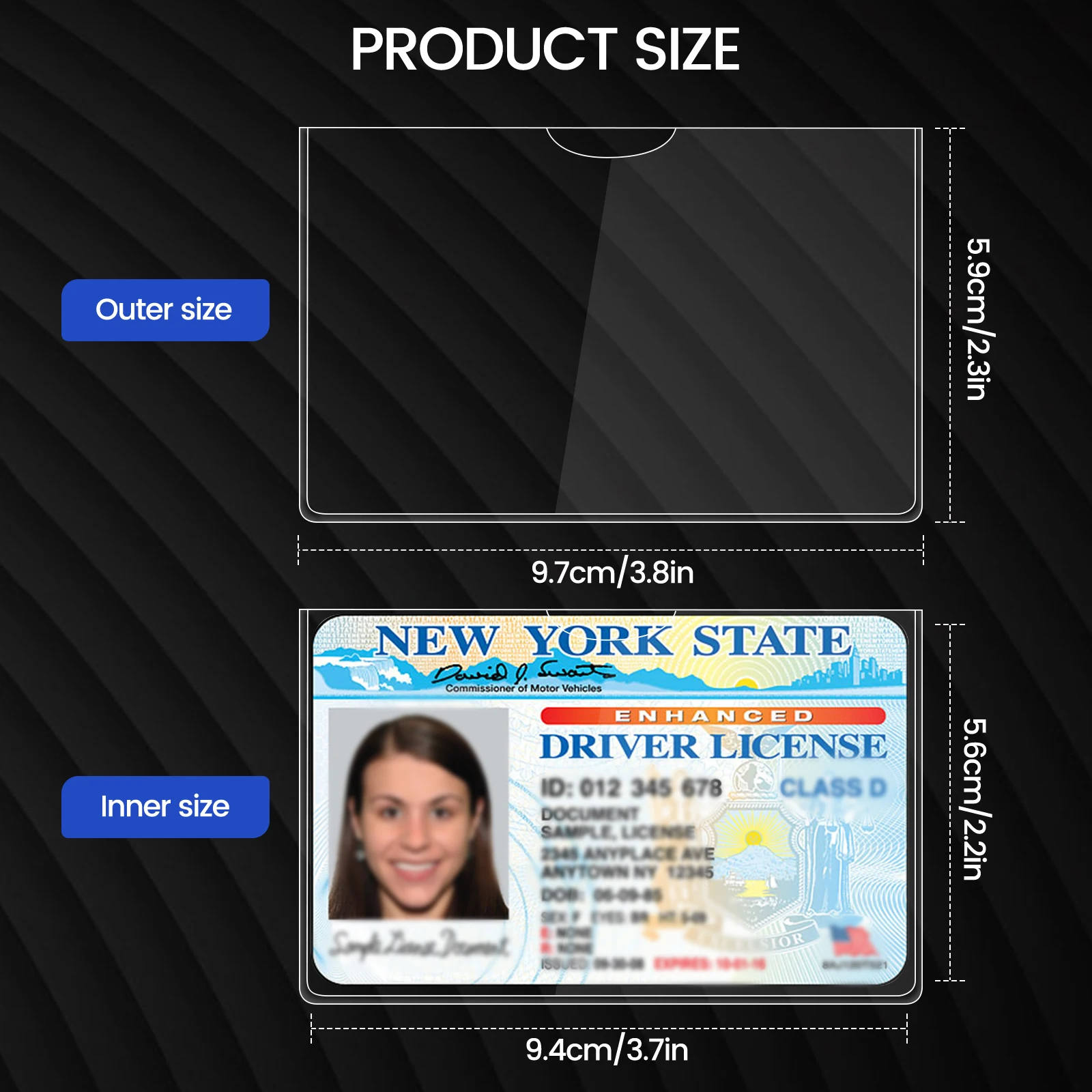Social Security Card Protective Case, Ultra-Clear Durable 20Mil Storage Sleeve for EHIC/Credit Card/EU Driver's License/ID Card