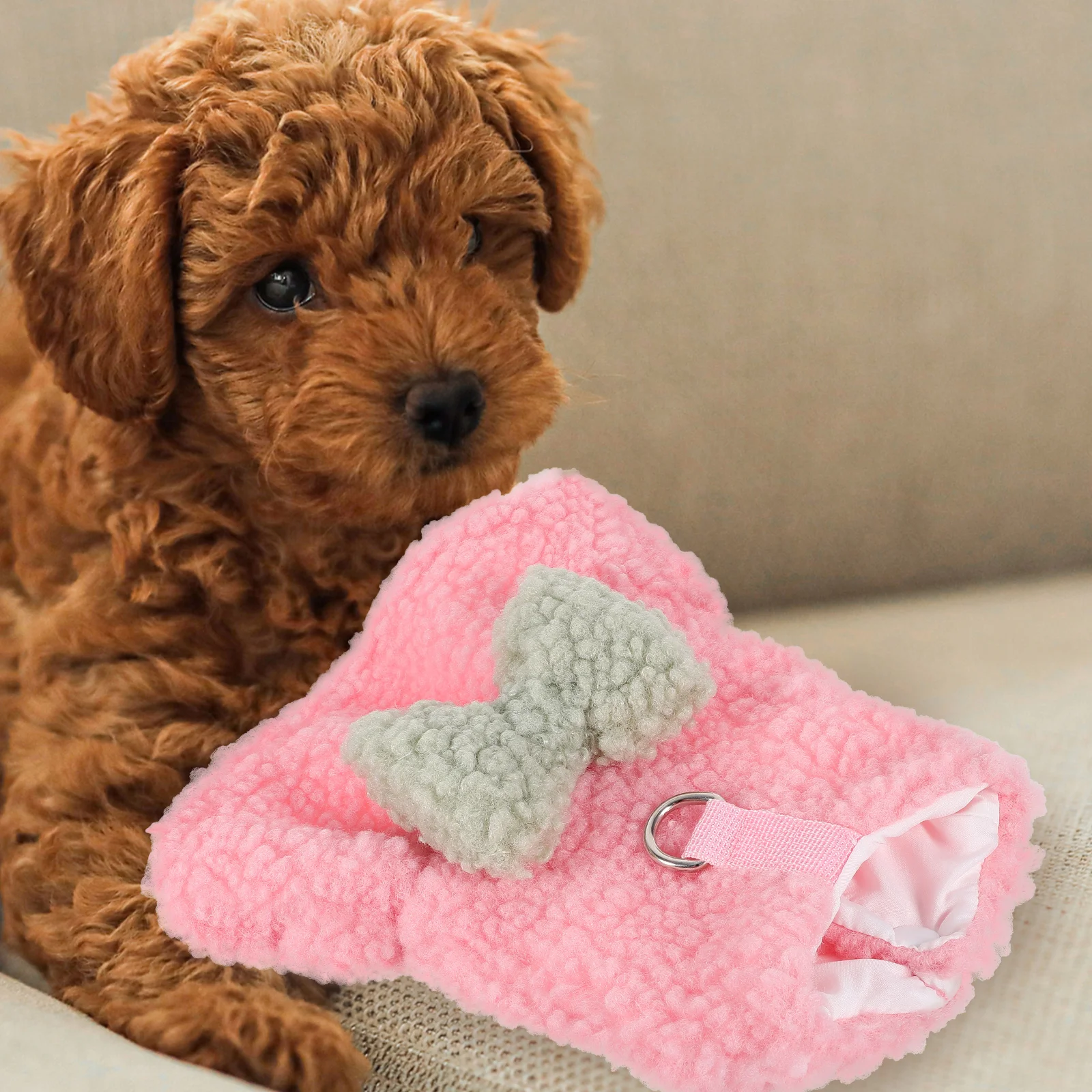 

Pet Clothes Warm Dog Dresses Small Dogs Thickened Bow Winter Ice Snow Cotton Skirt dog warm clothes pet costume