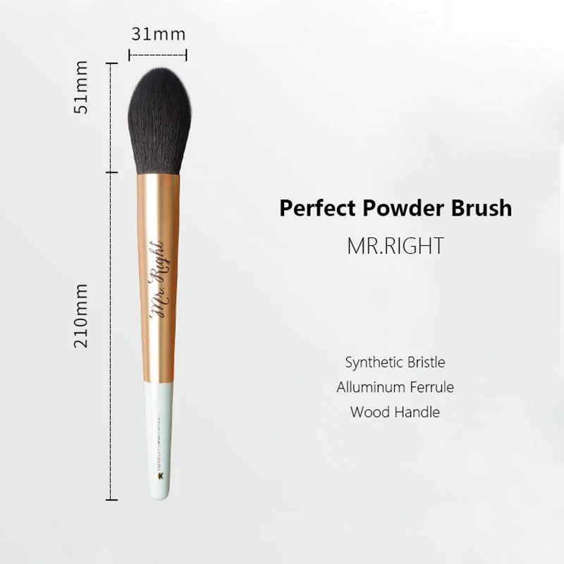 Perfect Powder Makeup Brush - Soft Bristle Tapered Blush Highlight Cosmetics Brush Tool