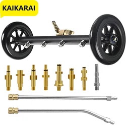 High-pressure Washer For Electric Motorcycle Cleaning Undercar Drainage Broom With Cleaning Nozzle Suitable For Karcher/parkside