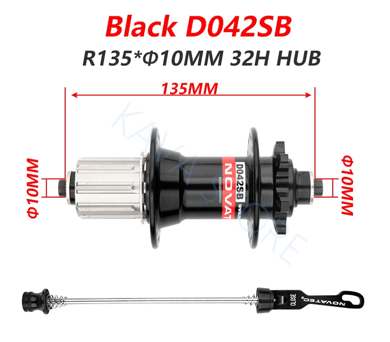 Novatec Hub D041SB D042SB Mountainbike Disc Karte Bremse 28/32/36 Löcher MTB Road Fahrrad Lager 36 H Naben 8/9/10/11/12 Geschwindigkeit – Detail 6